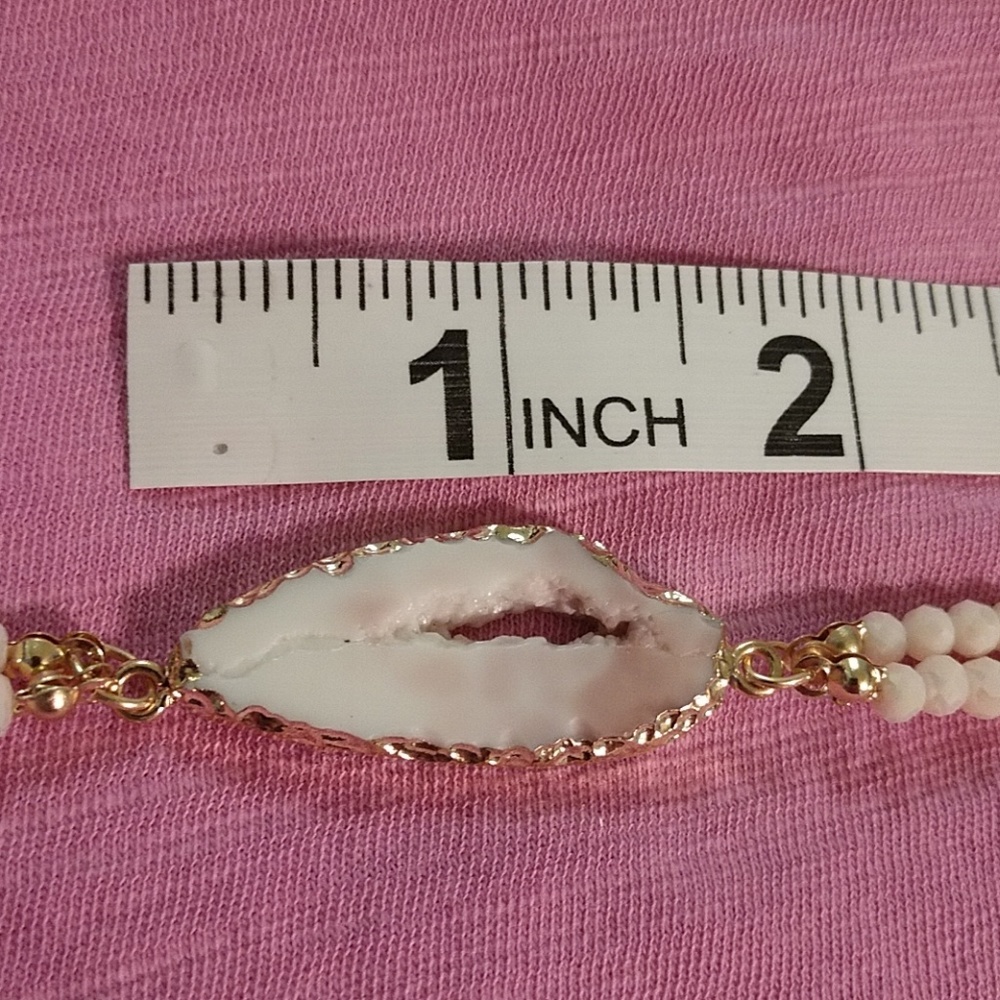 Pink Lavender Stone Agate Beaded Choker Necklace - Picture 6 of 8